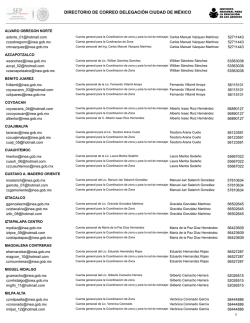 DIRECTORIO DE CORREO DELEGACIÓN CIUDAD DE MÉXICO