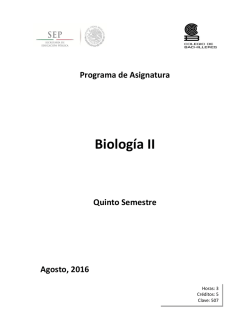 Biología II - Colegio de Bachilleres