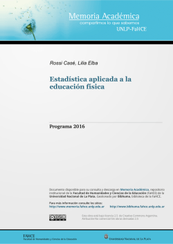 Estad&iacute;stica aplicada a la educaci&oacute;n f&iacute;sica