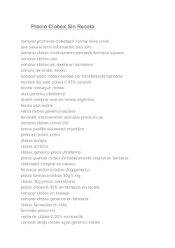 Precio Clobex Sin Receta
