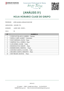 hoja horario clase de grupo