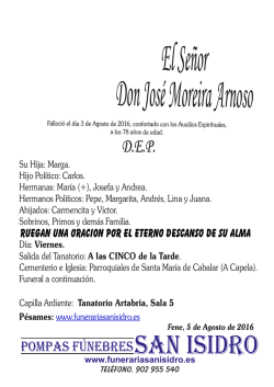 Jose Moreira Arnoso 5-8-2016 A Capela