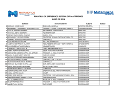 PLANTILLA DE EMPLEADOS SISTEMA DIF MATAMOROS JULIO