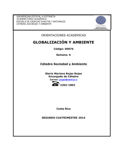 globalización y ambiente - Universidad Estatal a Distancia