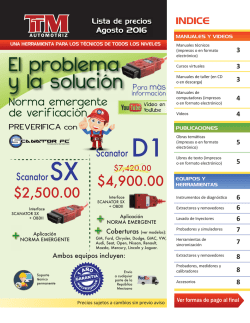 Catálogo de equipos y publicaciones