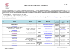 directorio de laboratorios acreditados