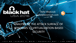 analysis of the attack surface of windows 10 virtualization