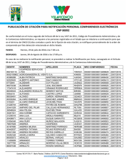 Notificación Personal - CNP 0092