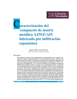 Caracterización del compuesto de matriz metálica AZ91E/AlN