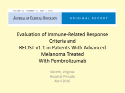 Evaluation of Immune-Related Response Criteria and RECIST v1.1
