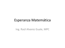 Esperanza Matemática - Raul Jimmy Alvarez Guale