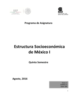 Estructura Socioeconómica de México I - Ciencias Sociales
