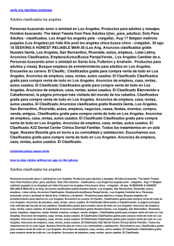 Adultos clasificados los angeles