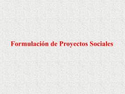 formulaci&oacute;n, gesti&oacute;n y evaluaci&oacute;n de proyectos sociales
