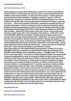 Apk internet gratis claro sv 2016