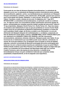 Sobredosis de diazepam