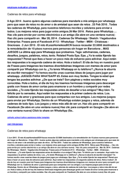 Cadenas de retos para whatsapp