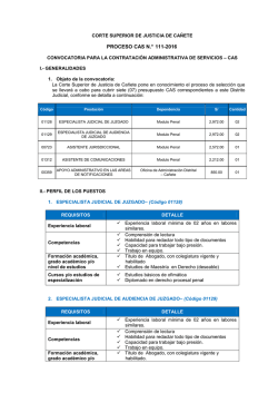 Aviso de Convocatoria N° 111-2016-CAÑETE