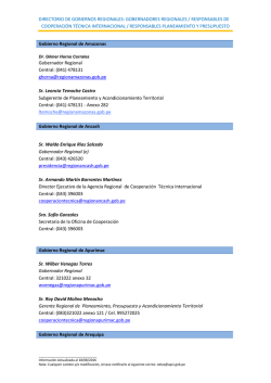 directorio de gobiernos regionales