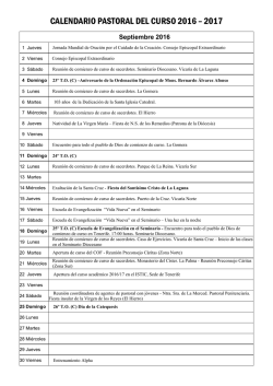 avance calendario pastoral 2016-2017