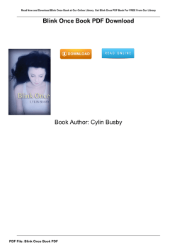 Blink Once Book PDF Book Author: Cylin Busby