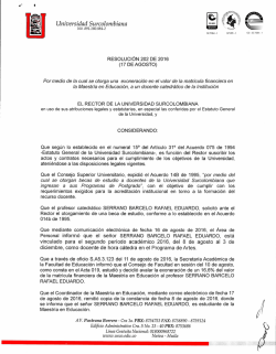 Resolución 202 de 2016 - Universidad Surcolombiana