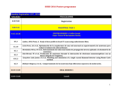 ISSSD 2016 Poster programme