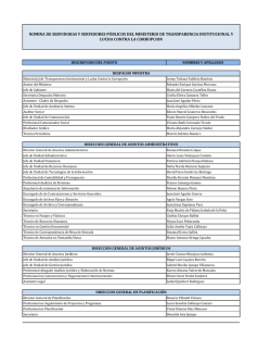 Nomina de Personal - Ministerio de Transparencia Institucional y