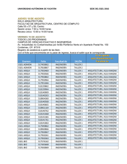 SEDES EGEL 18 y 19 DE AGOSTO DE 2016