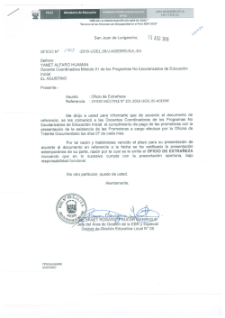 Oficio N&deg; 1703 oficio de extra&ntilde;eza