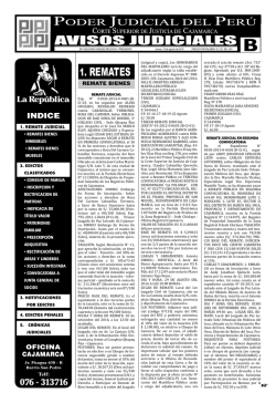 avisos judiciales 1. remates - LaRepublica.pe