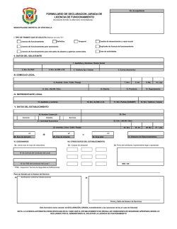 formulario de declaracion jurada de licencia de funcionamiento