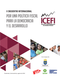 por una política fiscal para la democracia y el desarrollo