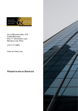 Brouchure PDF - Juan Jos&eacute; Santiv&aacute;&ntilde;ez Ant&uacute;nez & Abogados
