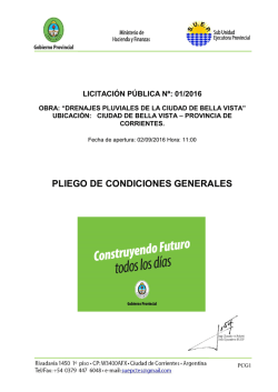 PLIEGO DE CONDICIONES GENERALES