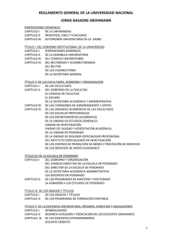 Propuesta del Reglamento General de la Universidad Jorge Basadre