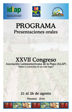 PROGRAMA - XXVII Congreso de la Asociacion Latinoamericana