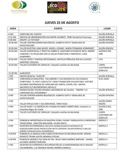 Conozca aquí la programación de Ecovida 2016