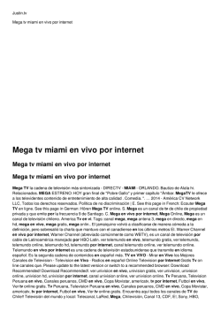 Mega tv miami en vivo por internet