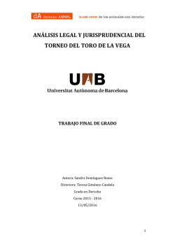 nálisis legal y jurisprudencial del torneo del toro de la vega