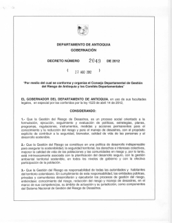 Decreto 2049 - Gobernación de Antioquia