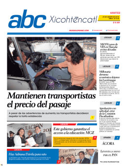 Mantienen transportistas el precio del pasaje