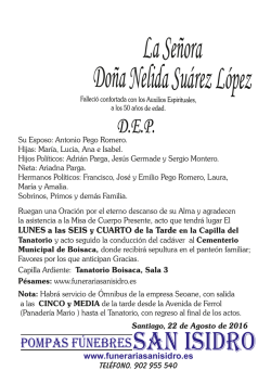 Nelida Suárez López 22-8-2016 Santiago
