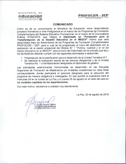 edacacjóB - profocom - Ministerio de Educación