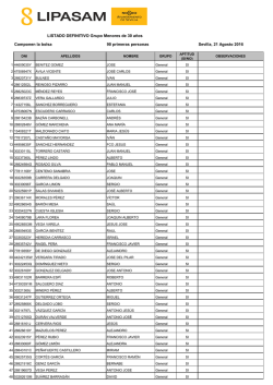 LISTADO FINAL ACTUALIZADO RECOS LIPASAM BOLSA 2016