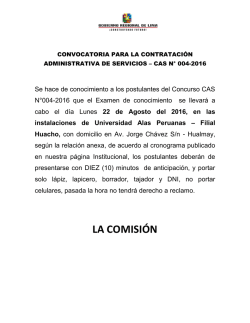 la comisión - Gobierno Regional de Lima