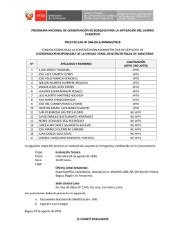 Resultados - Programa Nacional de Conservación de Bosques