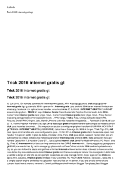 Trick 2016 internet gratis gt