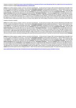 Informacion de christopher columbus en español