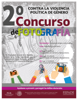 2o. Concurso de fotografía contra la violencia política de género